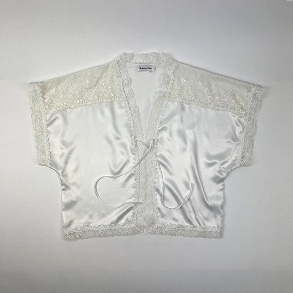 Vintage Silk Ensemble Christian Dior Cardigan Sweater Dress Cover Up - Picture 2 of 10